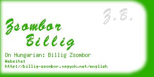 zsombor billig business card